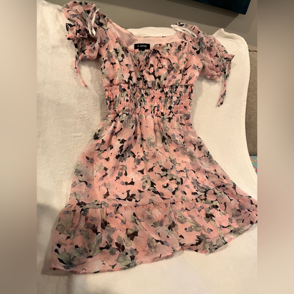 AYR Blush Floral Mini Dress